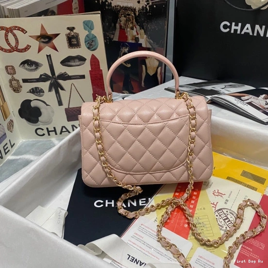 First Bag Ru CHANEL BAG FLAP WITH MINI TOP HANDLE 0803
